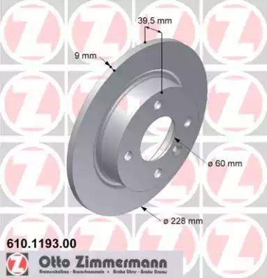 Zimmermann 610.1193.00 - Гальмівний диск avtolavka.club