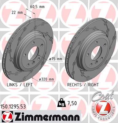 Zimmermann 150.1295.53 - Гальмівний диск avtolavka.club