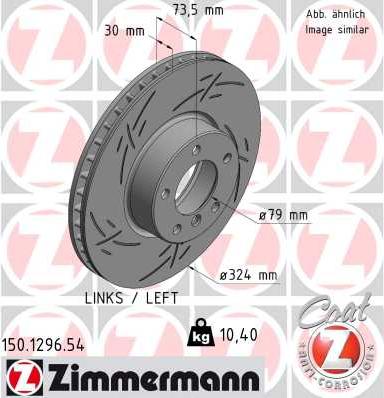 Zimmermann 150.1296.54 - Гальмівний диск avtolavka.club