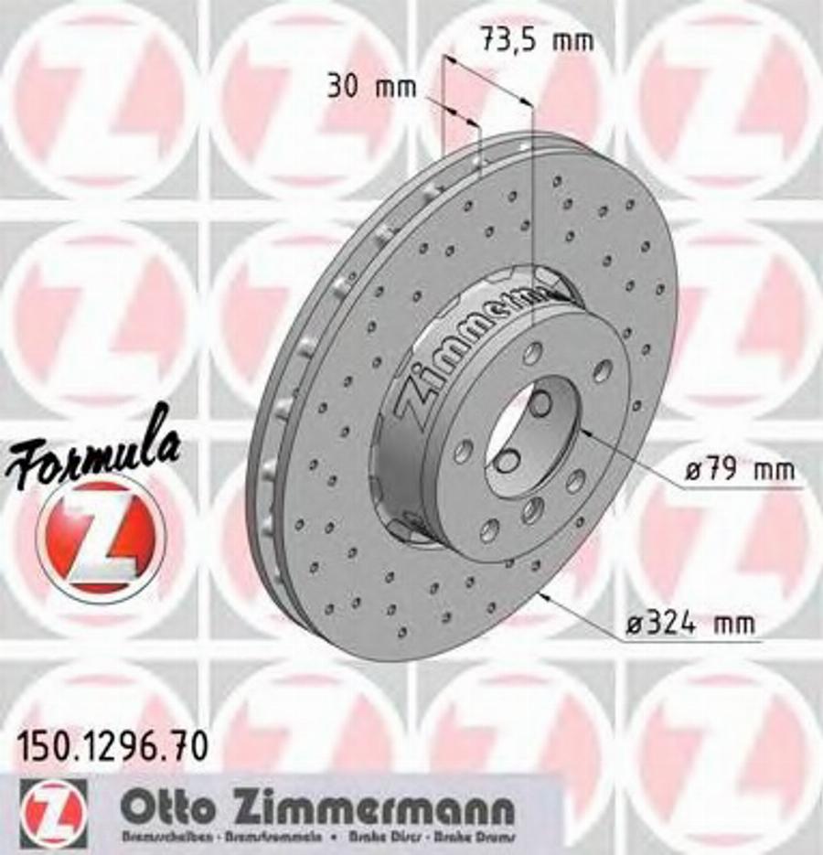 Zimmermann 150.1296.70 - Гальмівний диск avtolavka.club