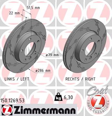 Zimmermann 150.1269.53 - Гальмівний диск avtolavka.club