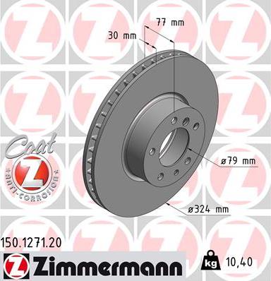 Zimmermann 150.1271.20 - Гальмівний диск avtolavka.club