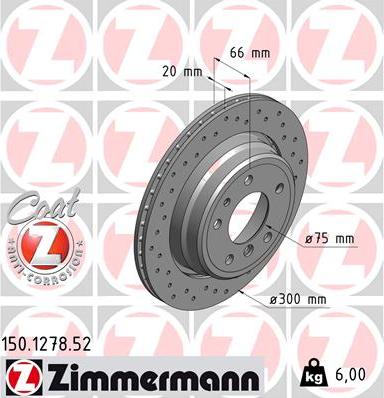 Zimmermann 150.1278.52 - Гальмівний диск avtolavka.club