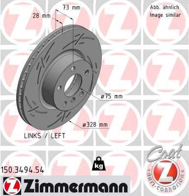 Zimmermann 150.3494.54 - Гальмівний диск avtolavka.club