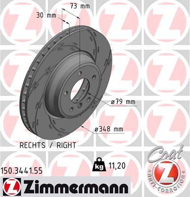 Zimmermann 150.3441.55 - Гальмівний диск avtolavka.club