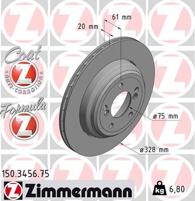 Zimmermann 150.3456.75 - Гальмівний диск avtolavka.club