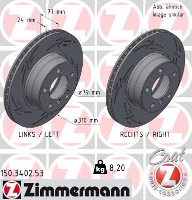 Zimmermann 150.3402.53 - Гальмівний диск avtolavka.club