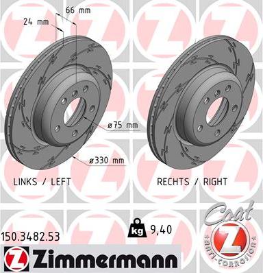 Zimmermann 150.3482.53 - Гальмівний диск avtolavka.club