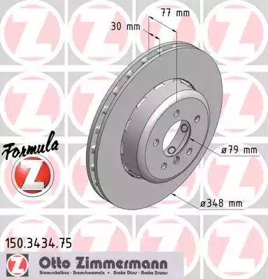 Zimmermann 150.3434.75 - Гальмівний диск avtolavka.club