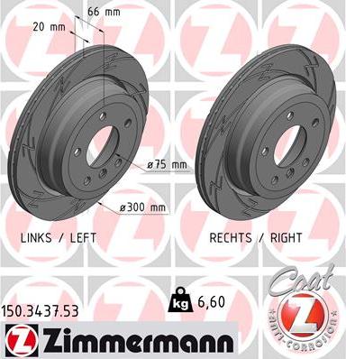 Zimmermann 150.3437.53 - Гальмівний диск avtolavka.club