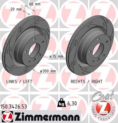 Zimmermann 150.3426.53 - Гальмівний диск avtolavka.club