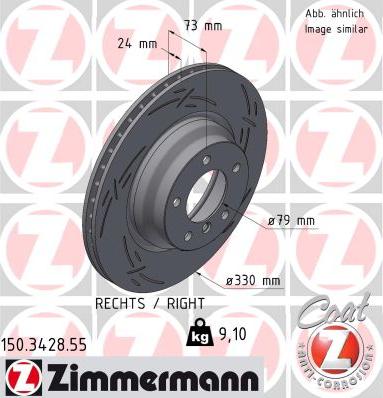 Zimmermann 150.3428.55 - Гальмівний диск avtolavka.club