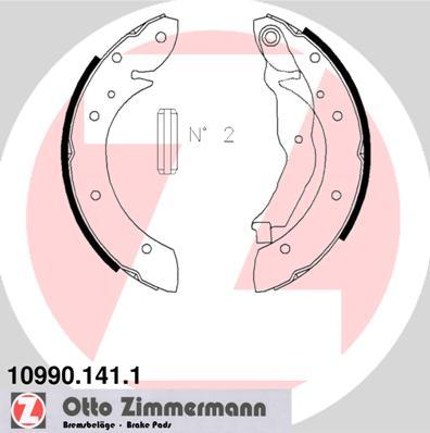 Zimmermann 10990.141.1 - Комплект гальм, барабанний механізм avtolavka.club