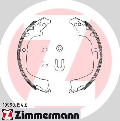 Zimmermann 10990.154.6 - Комплект гальм, барабанний механізм avtolavka.club