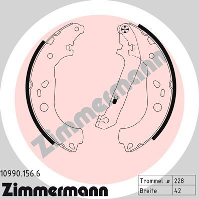 Zimmermann 10990.156.6 - Комплект гальм, барабанний механізм avtolavka.club