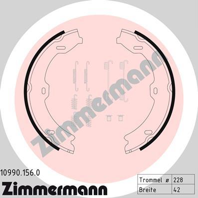 Zimmermann 10990.156.0 - Комплект гальм, ручник, парковка avtolavka.club
