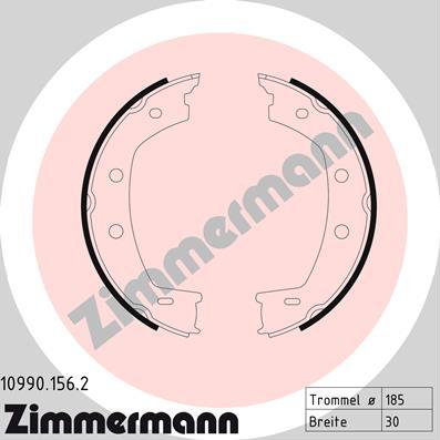 Zimmermann 10990.156.2 - Комплект гальм, ручник, парковка avtolavka.club