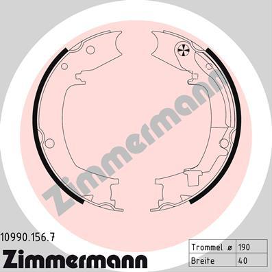 Zimmermann 10990.156.7 - Комплект гальм, ручник, парковка avtolavka.club