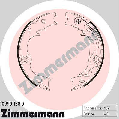 Zimmermann 10990.158.0 - Комплект гальм, ручник, парковка avtolavka.club