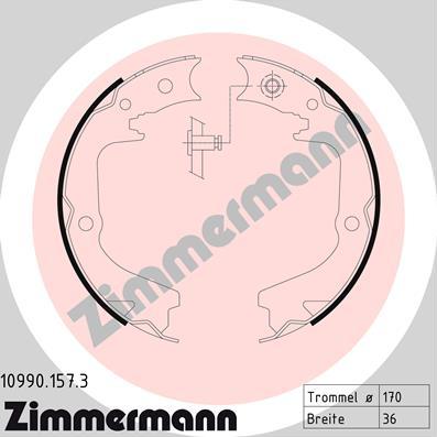 Zimmermann 10990.157.3 - Комплект гальм, ручник, парковка avtolavka.club
