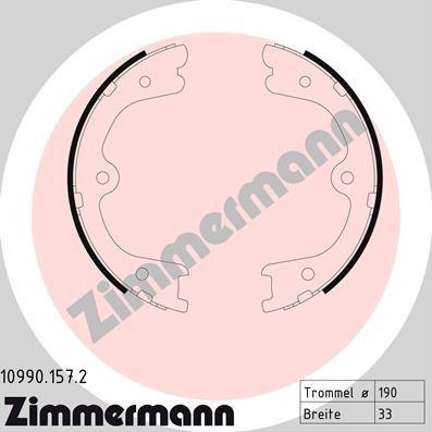 Zimmermann 10990.157.2 - Комплект гальм, ручник, парковка avtolavka.club