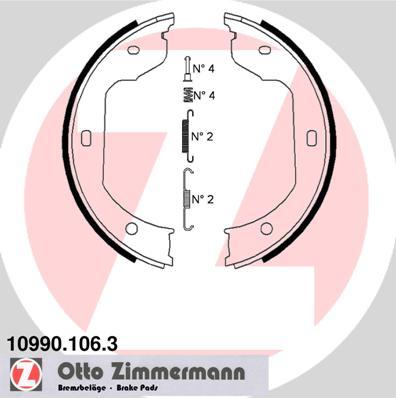 Zimmermann 10990.106.3 - Комплект гальм, ручник, парковка avtolavka.club