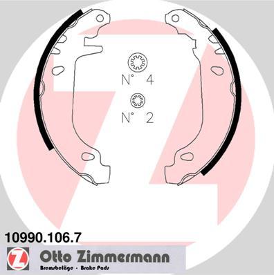 Zimmermann 10990.106.7 - Комплект гальм, барабанний механізм avtolavka.club