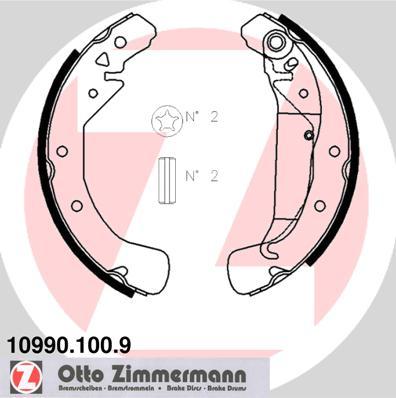 Zimmermann 10990.100.9 - Комплект гальм, барабанний механізм avtolavka.club