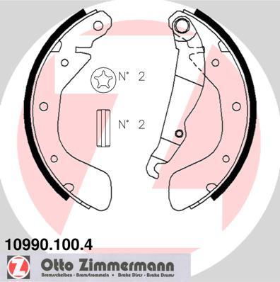 Zimmermann 10990.100.4 - Комплект гальм, барабанний механізм avtolavka.club