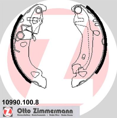 Zimmermann 10990.100.8 - Комплект гальм, барабанний механізм avtolavka.club