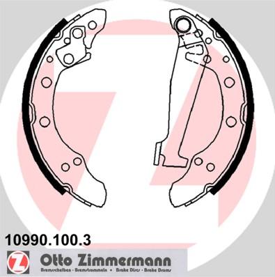 Zimmermann 10990.100.3 - Комплект гальм, барабанний механізм avtolavka.club