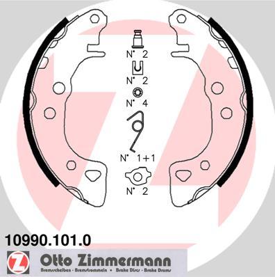 Zimmermann 10990.101.0 - Комплект гальм, барабанний механізм avtolavka.club