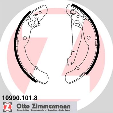 Zimmermann 10990.101.8 - Комплект гальм, барабанний механізм avtolavka.club