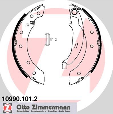 Zimmermann 10990.101.2 - Комплект гальм, барабанний механізм avtolavka.club