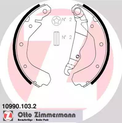 Zimmermann 10990.103.2 - Комплект гальм, барабанний механізм avtolavka.club