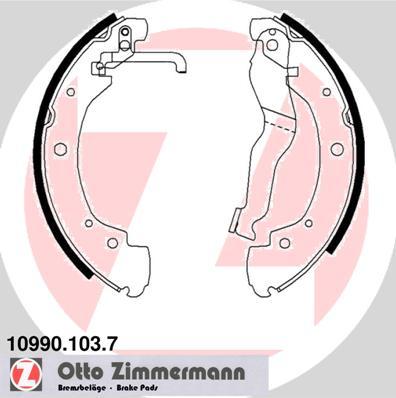 Zimmermann 10990.103.7 - Комплект гальм, барабанний механізм avtolavka.club