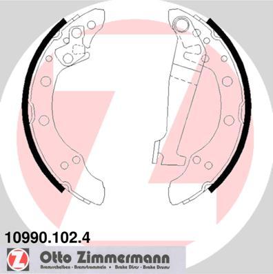 Zimmermann 10990.102.4 - Комплект гальм, барабанний механізм avtolavka.club