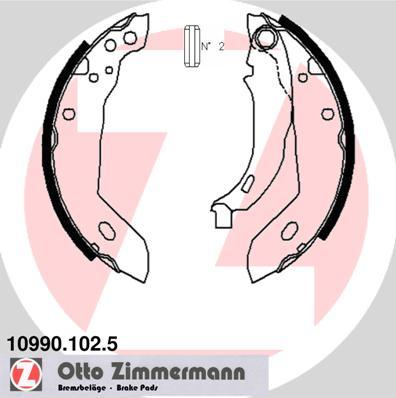 Zimmermann 10990.102.5 - Комплект гальм, барабанний механізм avtolavka.club