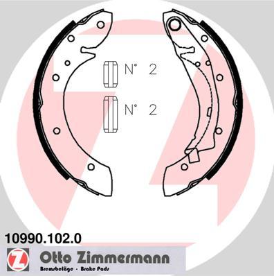 Zimmermann 10990.102.0 - Комплект гальм, барабанний механізм avtolavka.club