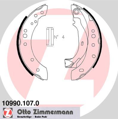 Zimmermann 10990.107.0 - Комплект гальм, барабанний механізм avtolavka.club