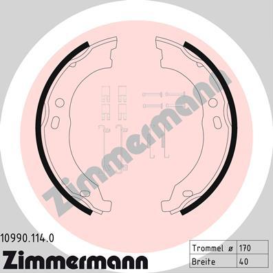 Zimmermann 10990.114.0 - Комплект гальм, ручник, парковка avtolavka.club