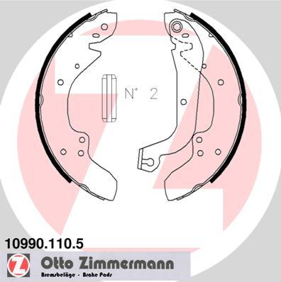 Zimmermann 10990.110.5 - Комплект гальм, барабанний механізм avtolavka.club