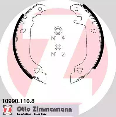 Zimmermann 10990.110.8 - Комплект гальм, барабанний механізм avtolavka.club