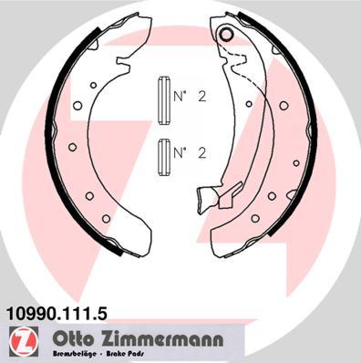 Zimmermann 10990.111.5 - Комплект гальм, барабанний механізм avtolavka.club