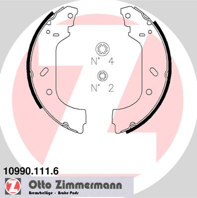 Zimmermann 10990.111.6 - Комплект гальм, барабанний механізм avtolavka.club