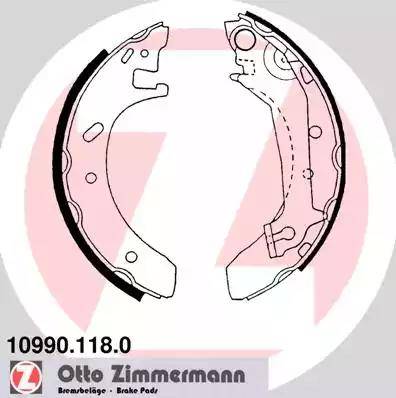 Zimmermann 10990.118.0 - Комплект гальм, барабанний механізм avtolavka.club