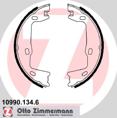 Zimmermann 10990.134.6 - Комплект гальм, ручник, парковка avtolavka.club