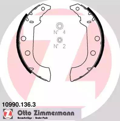 Zimmermann 10990.136.3 - Комплект гальм, барабанний механізм avtolavka.club