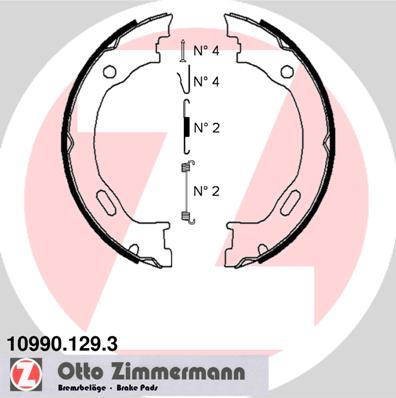 Zimmermann 10990.129.3 - Комплект гальм, ручник, парковка avtolavka.club