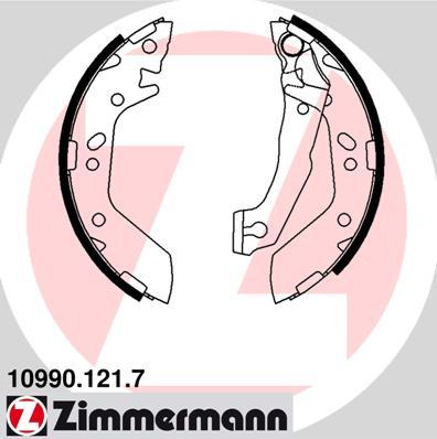 Zimmermann 10990.121.7 - Комплект гальм, барабанний механізм avtolavka.club